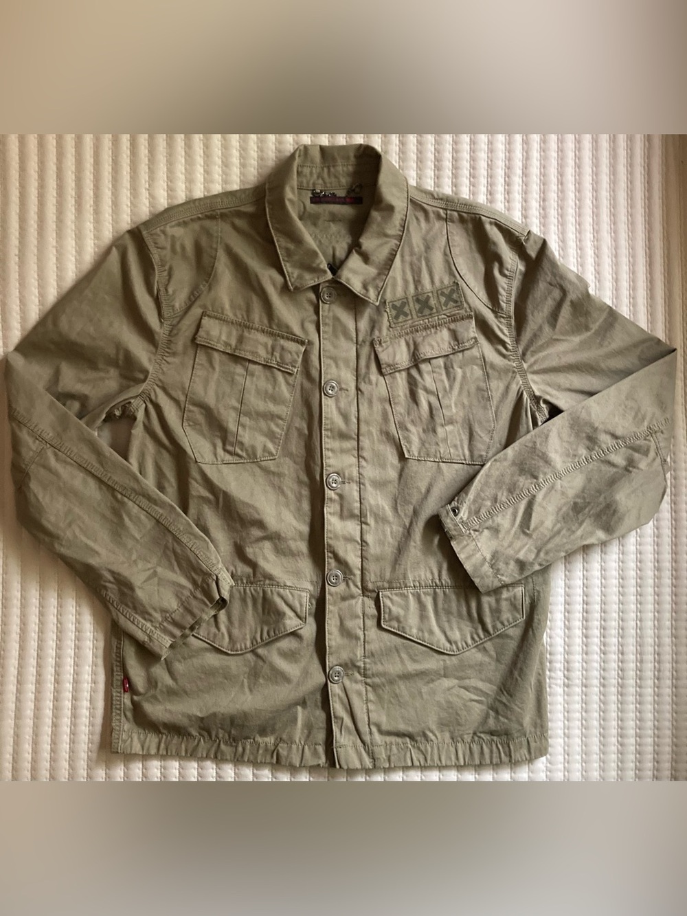 Levi’s Canvas Military Field Jacket Men’s Large Green Cotton Chore Coat